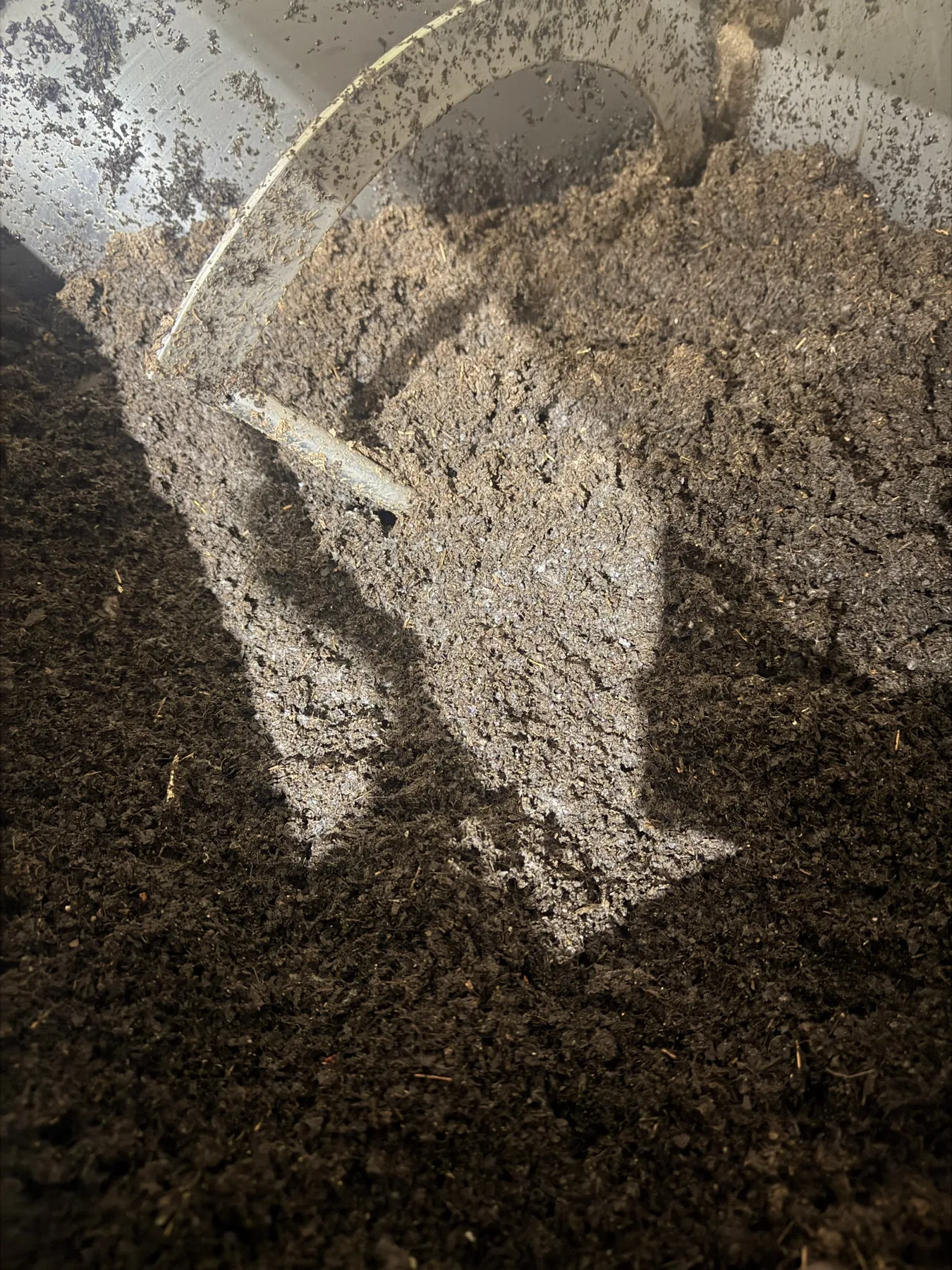 Composted organic texture after seven days from supplied CirBE materials