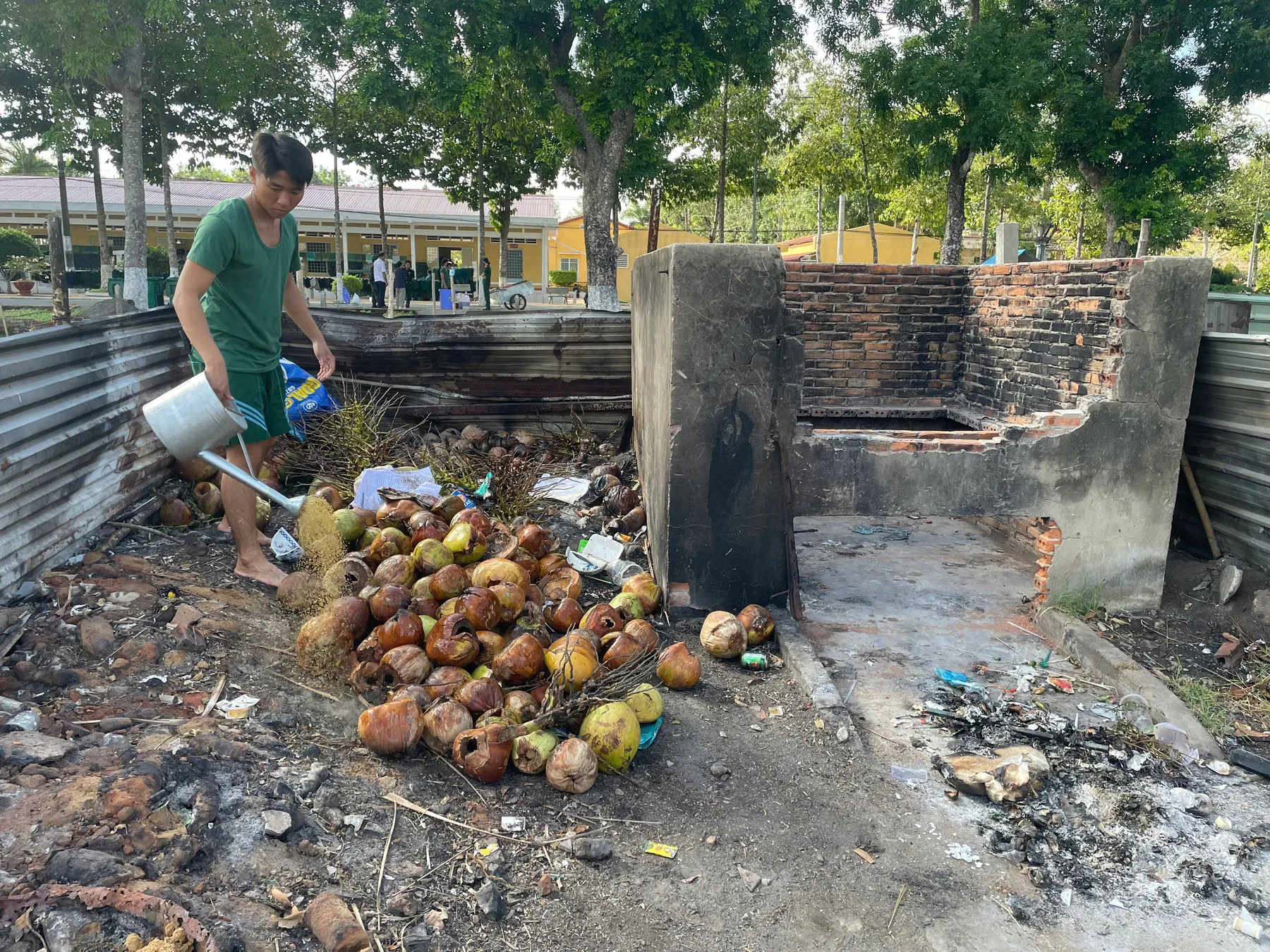 Organic waste treatment activity at the Soc Trang pilot site